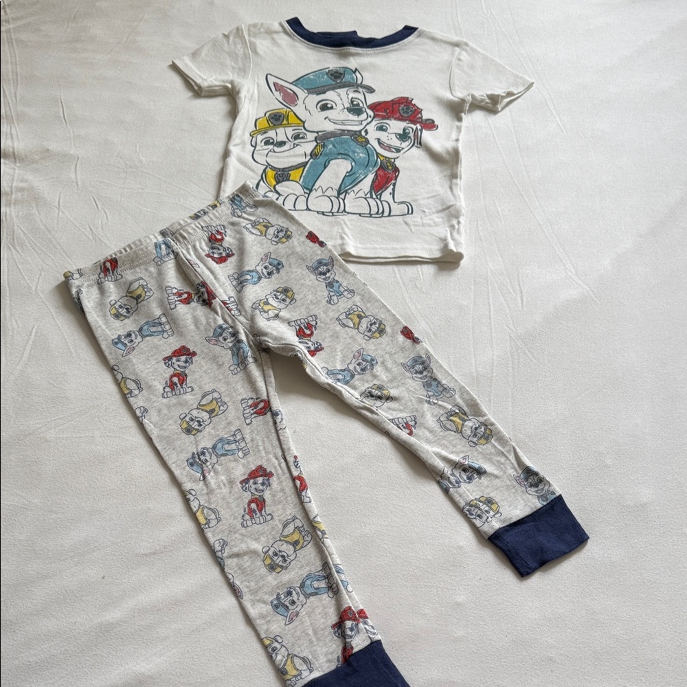 Carters Paw Patrol Kids Pajama Set - White and Navy Size 3T